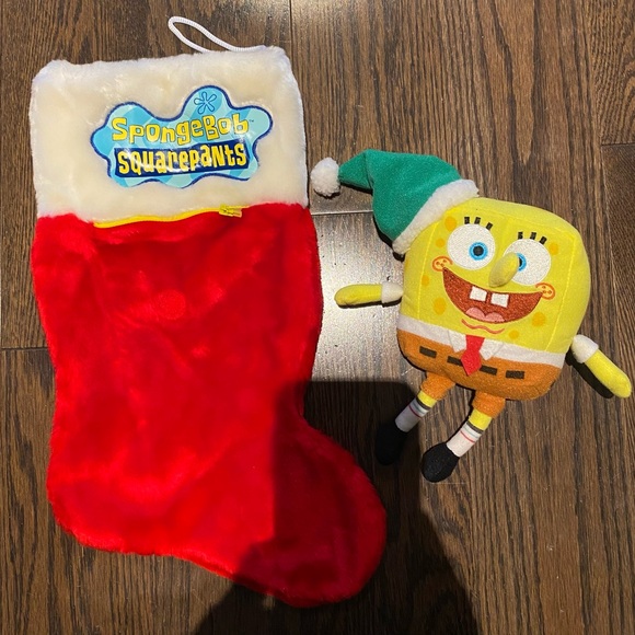 SpongeBob SquarePants Plush Christmas Stocking, 2005 - Picture 2 of 6